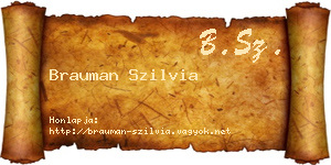 Brauman Szilvia névjegykártya
